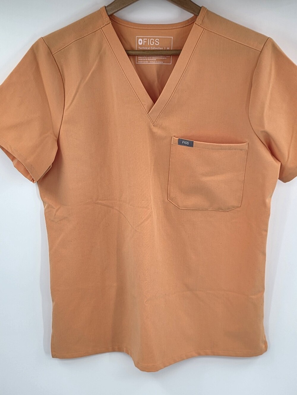 Figs Catarina Scrub Top Orange Women's Medium M